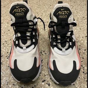 Women’s Nike Air Max 270 React Sneakers Pink and Black size 7.5
